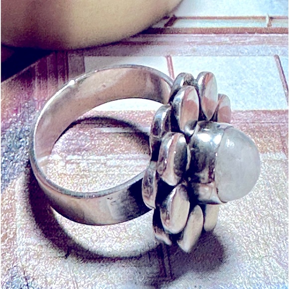 Cocktail ring 925 Sterling Silver Ring size 6 - Picture 2 of 8